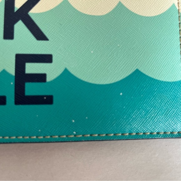 Spartina 449 Unsinkable Wristlet White Navy Turquoise Lined Fun - Picture 3 of 9